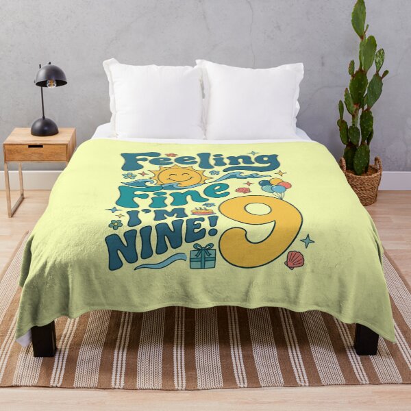 Item preview, Feeling Fine, I’m Nine! 9th Birthday – Cute Ocean Birthday Design designed and sold by Sea Gem.
