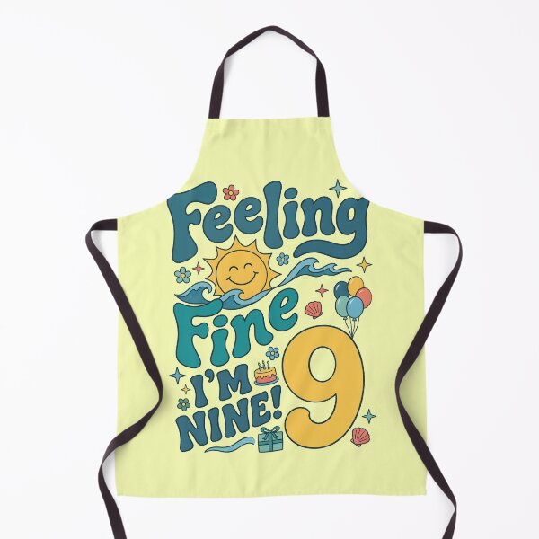 Item preview, Feeling Fine, I’m Nine! 9th Birthday – Cute Ocean Birthday Design designed and sold by Sea Gem.