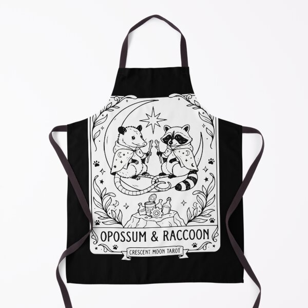 Item preview, Opossum & Raccoon - Crescent Moon Tarot Card designed and sold by Brexmore3.