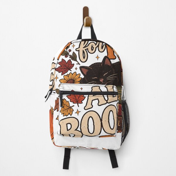 Item preview, All Booked for Fall Cozy Autumn Cat Books Pumpkin Hot Cocoa Vintage Design designed and sold by LandFinStudio.