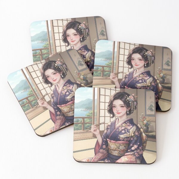 Item preview, Vintage Japanese Geisha Art designed and sold by nammonartstudio.