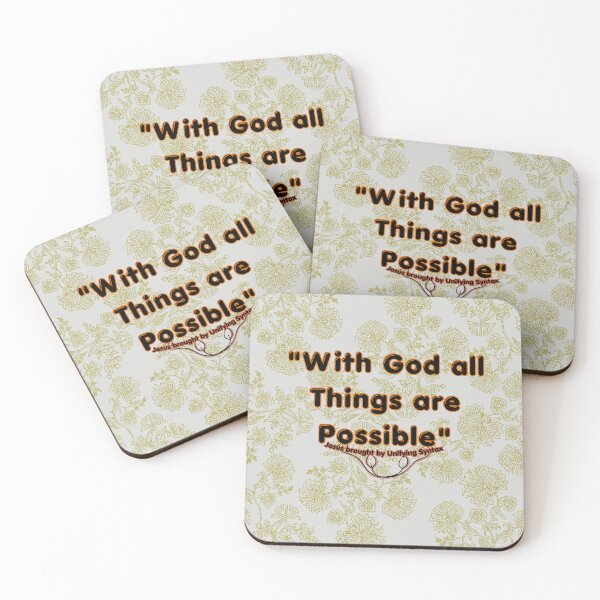 Item preview, With God All Things Are Possible - Inspirational Minimalist Items designed and sold by UnifyingSyntax.