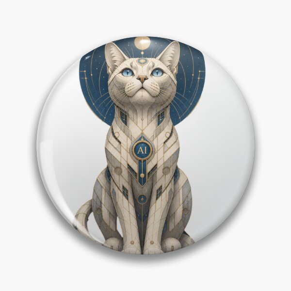 Item preview, A beautiful Artificial Intelligence Cat Artwork designed and sold by GoodPlaceToShop.