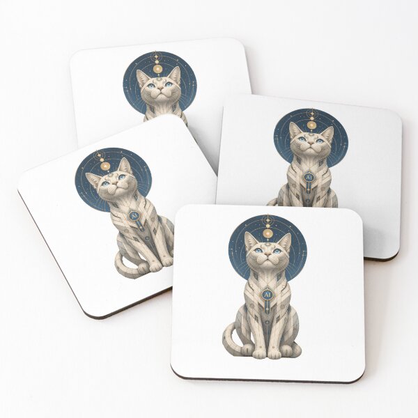 Item preview, A beautiful Artificial Intelligence Cat Artwork designed and sold by GoodPlaceToShop.