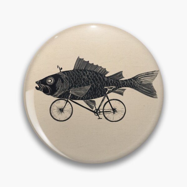 Item preview, Fish riding a bicycle in an artwork designed and sold by anytka.