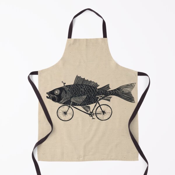 Item preview, Fish riding a bicycle in an artwork designed and sold by anytka.