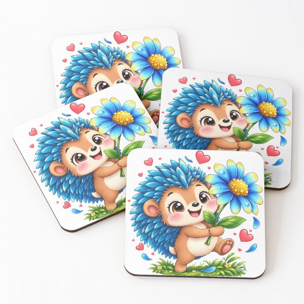 Item preview, Hedgehog, flower of tenderness from Namaloue designed and sold by cheznamaloue.