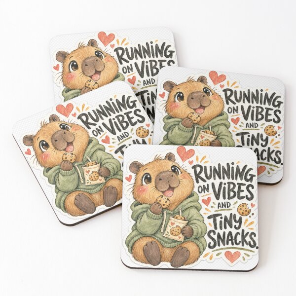Item preview, Running On Vibes and Tiny Snacks designed and sold by Paw&Giggle.