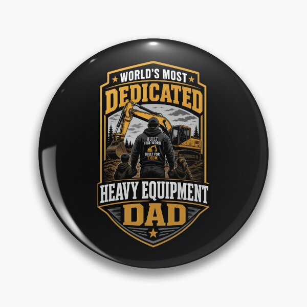 Item preview, Dedicated Heavy Equipment Dad Excavator Operator Shirt designed and sold by StudioBilly3000.