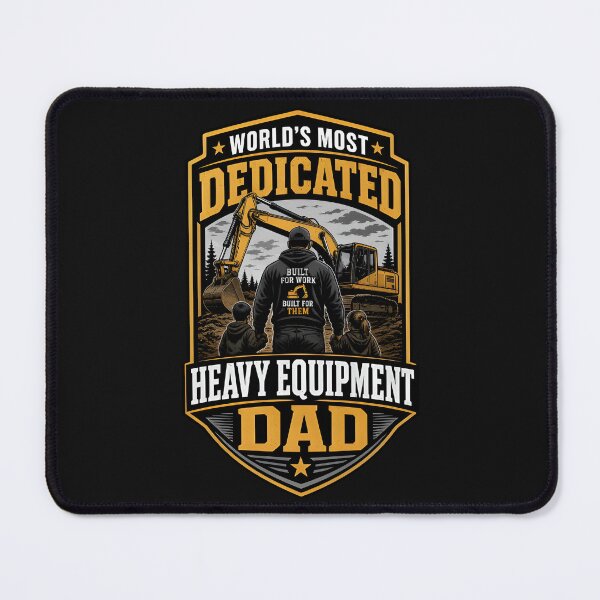 Item preview, Dedicated Heavy Equipment Dad Excavator Operator Shirt designed and sold by StudioBilly3000.