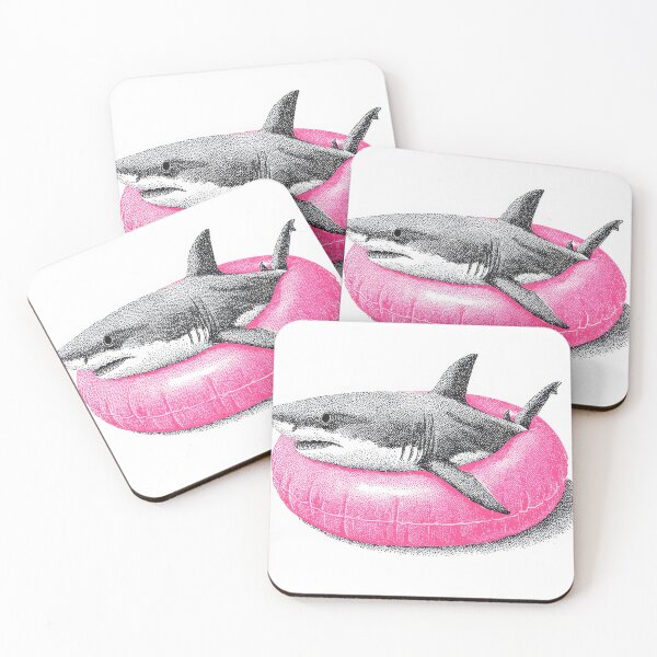 Item preview, Shark in a pink float ring designed and sold by anytka.