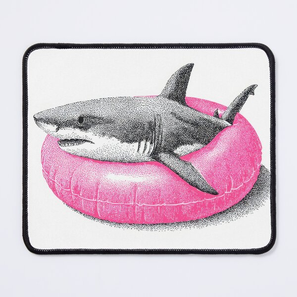 Item preview, Shark in a pink float ring designed and sold by anytka.
