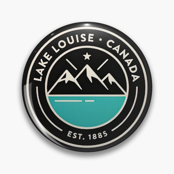 Item preview, Vintage Lake Louise Canada Mountain Circular Badge Emblem Vector designed and sold by Shutter-Dragon.