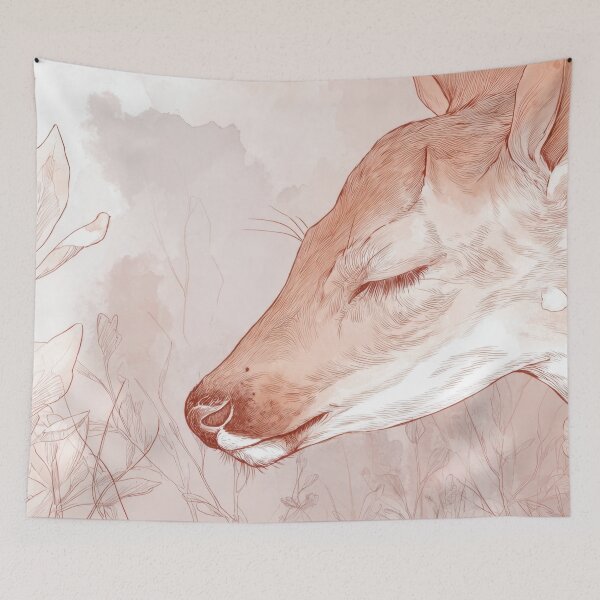 Item preview, A deer stands quietly among plants designed and sold by anytka.