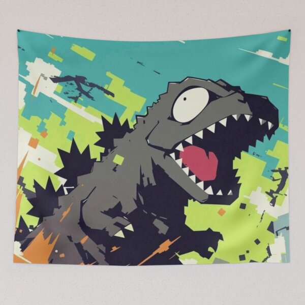 Item preview, Godzilla Glitch Roar – Pixel Kaiju Art designed and sold by frantuliuss.