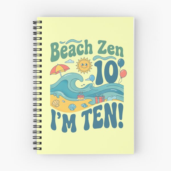 Item preview, Beach Zen, I’m 10! 10th Birthday – Relaxed Coastal Beach Design designed and sold by Sea Gem.