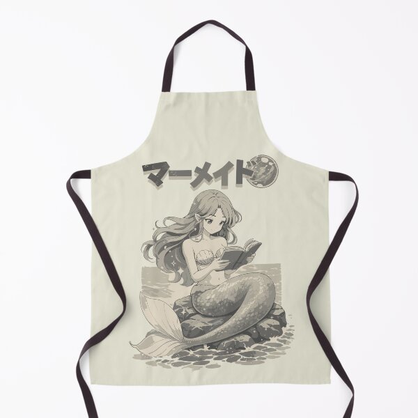 Item preview, Mermaid in anime/manga style while reading designed and sold by Pineapple-Tree.