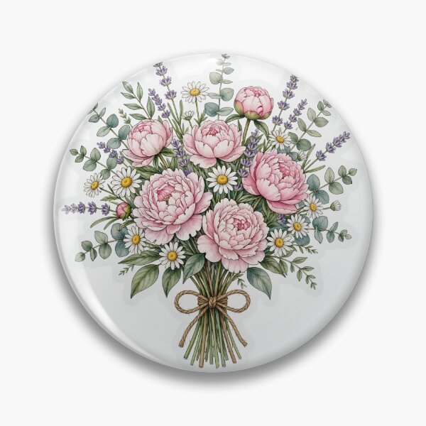 Item preview, Peony Bouquet Bundle | Vintage Botanical Flower Illustration | Cottagecore Floral Ink Sticker designed and sold by FineLineBotanical .