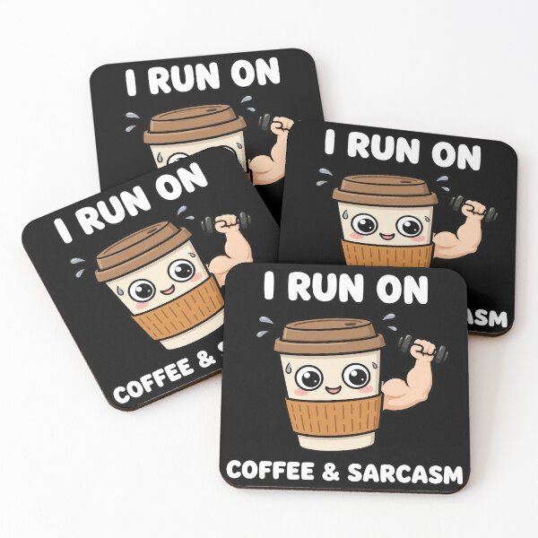 Item preview, I Run On Coffee And Sarcasm - Funny Fitness Coffee Lover Gym designed and sold by StrongEveryDayStore.