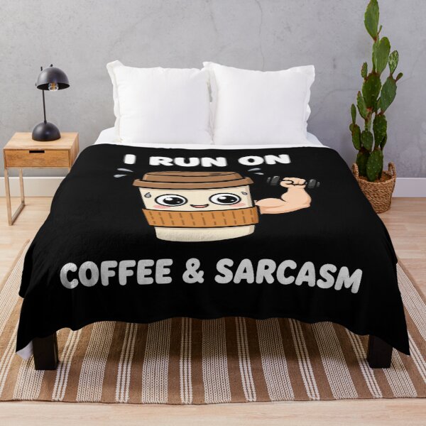 Item preview, I Run On Coffee And Sarcasm - Funny Fitness Coffee Lover Gym designed and sold by StrongEveryDayStore.
