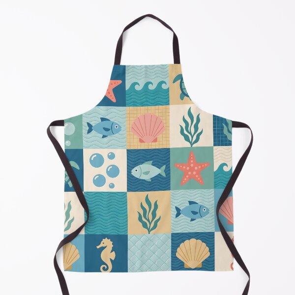 Item preview, Mid-Century Scandi Coastal Pattern - Geometric Nautical Folk Art designed and sold by ShabanMerch⭐⭐⭐.