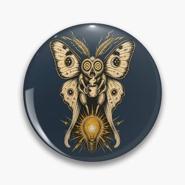 Item preview, Overstimulated Moth Funny Caffeine Burnout Graphic designed and sold by Fun2Fentastic.