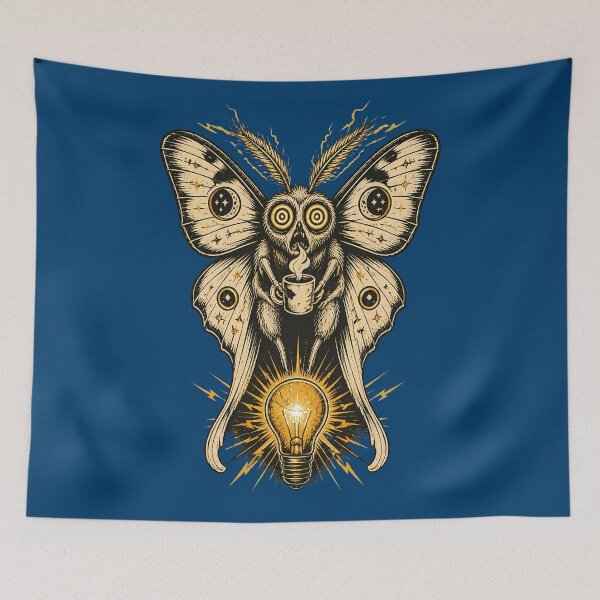 Item preview, Overstimulated Moth Funny Caffeine Burnout Graphic designed and sold by Fun2Fentastic.