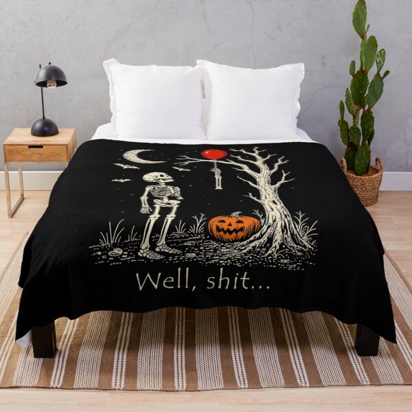 Item preview, Funny Skeleton Lost Balloon Well Shit Meme designed and sold by Hedoraxe.