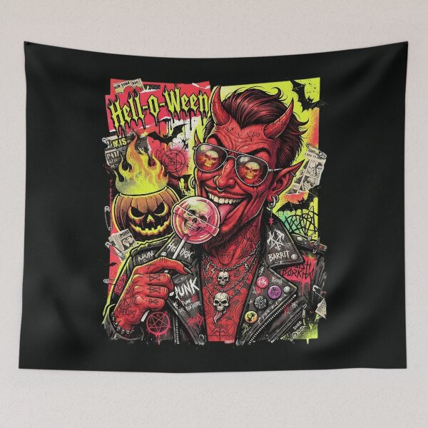 Item preview, Halloween Devil Punk Lollipop Horns Pumpkin designed and sold by Voodoo Store Paranormal Collections.