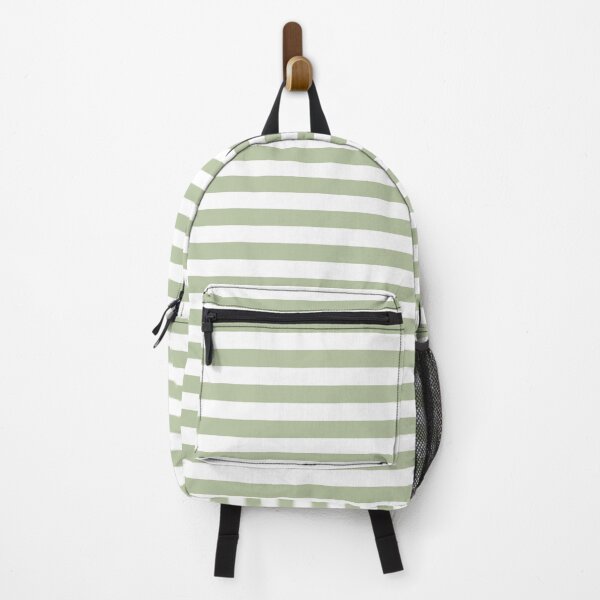 Item preview, Horizontal stripes in sage green and white designed and sold by RishabhArts1.