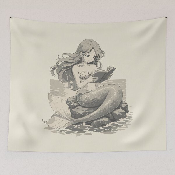 Item preview, Manga Mermaid Reading: Anime Book Design designed and sold by Pineapple-Tree.