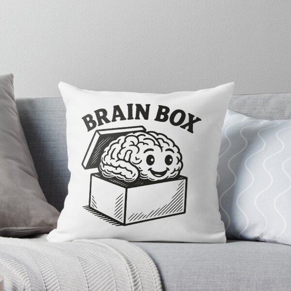 Item preview, Brain Box Funny Genius Brain Cartoon Smart Thinker Design. designed and sold by The-T-In-Retro.