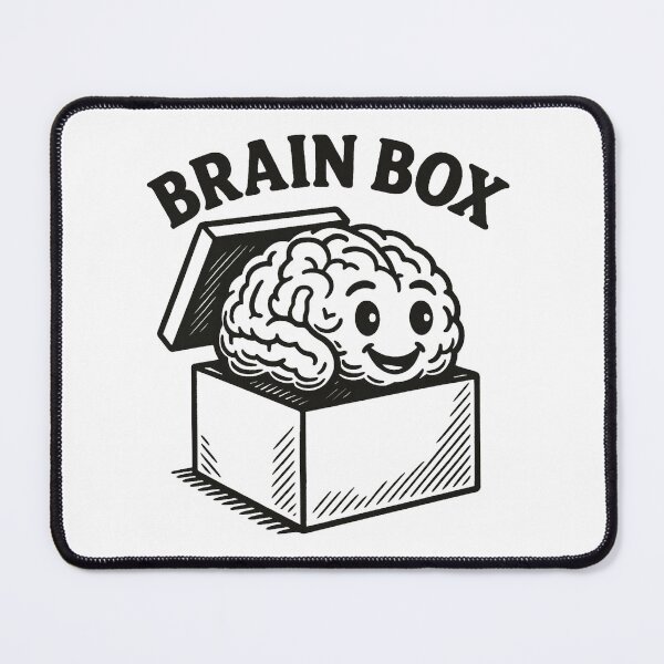 Item preview, Brain Box Funny Genius Brain Cartoon Smart Thinker Design. designed and sold by The-T-In-Retro.