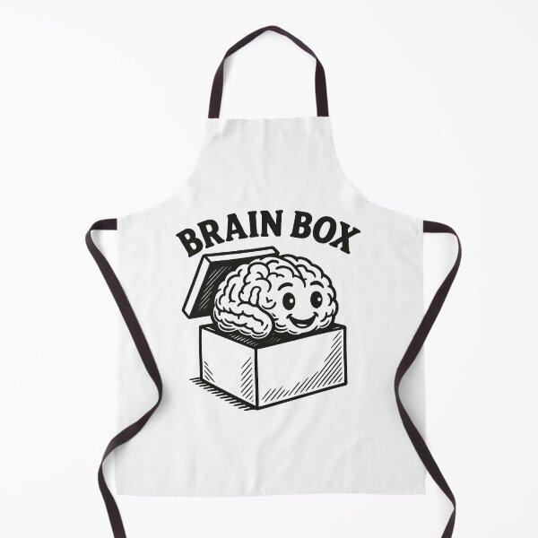 Item preview, Brain Box Funny Genius Brain Cartoon Smart Thinker Design. designed and sold by The-T-In-Retro.