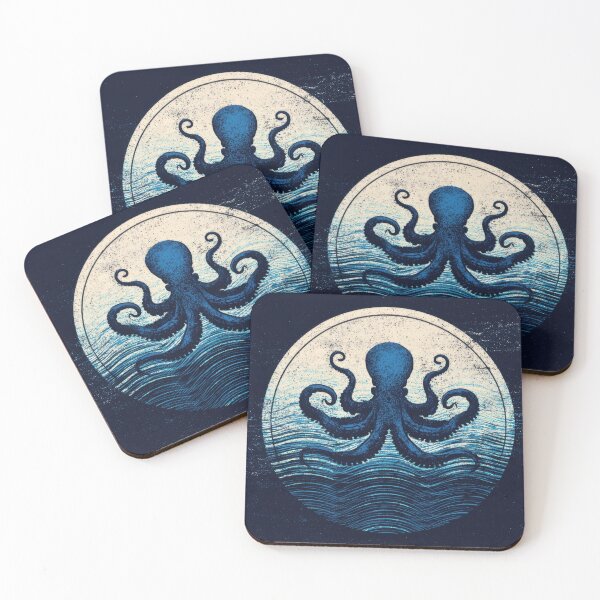 Item preview, Octopus in the ocean waves designed and sold by anytka.