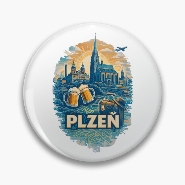 Artikelvorschau, Plzeň Skyline – Pilsen Silhouette Reise Motiv entworfen und verkauft von Pineapple-Tree.