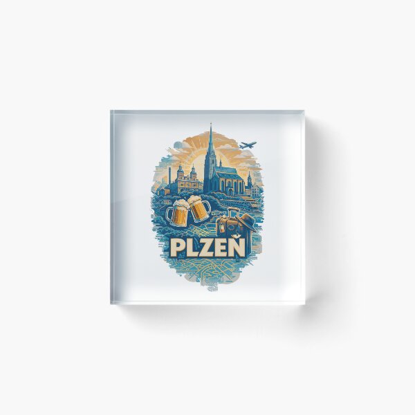 Item preview, Plzeň Skyline – Pilsen Silhouette Travel Motif designed and sold by Pineapple-Tree.