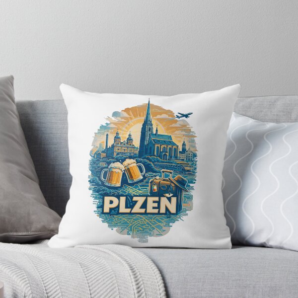 Item preview, Plzeň Skyline – Pilsen Silhouette Travel Motif designed and sold by Pineapple-Tree.