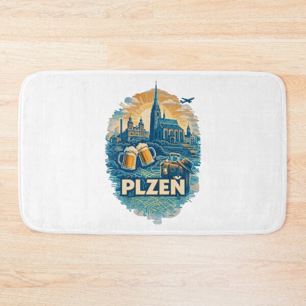 Item preview, Plzeň Skyline – Pilsen Silhouette Travel Motif designed and sold by Pineapple-Tree.