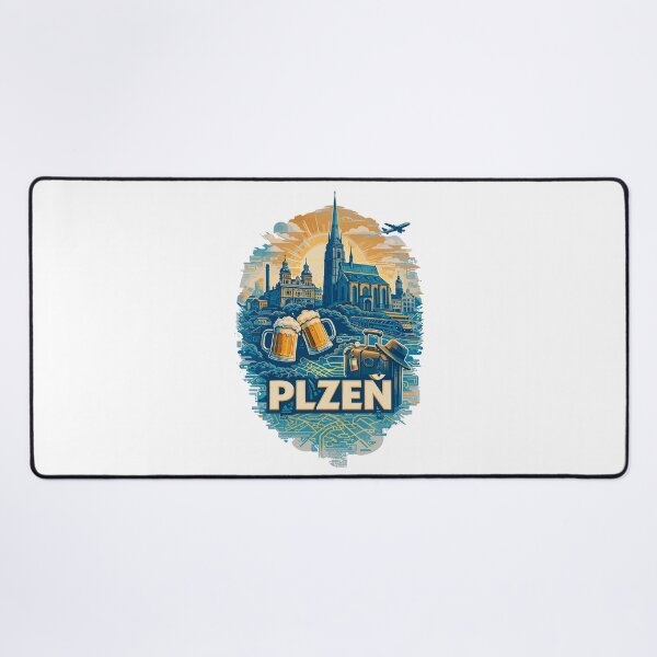 Item preview, Plzeň Skyline – Pilsen Silhouette Travel Motif designed and sold by Pineapple-Tree.