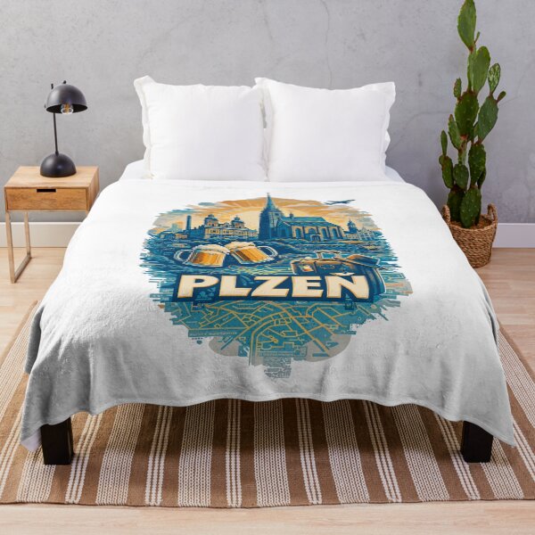 Item preview, Plzeň Skyline – Pilsen Silhouette Travel Motif designed and sold by Pineapple-Tree.