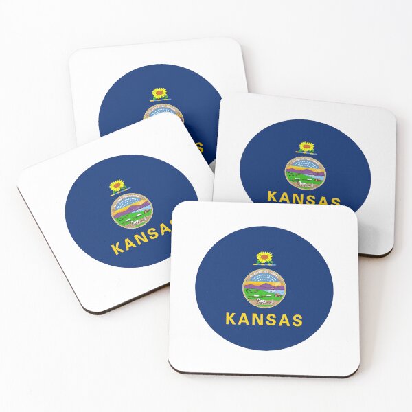 Item preview, Kansas Circle Flag Moving Away Gift, Homesick KS Present designed and sold by shitpostee.