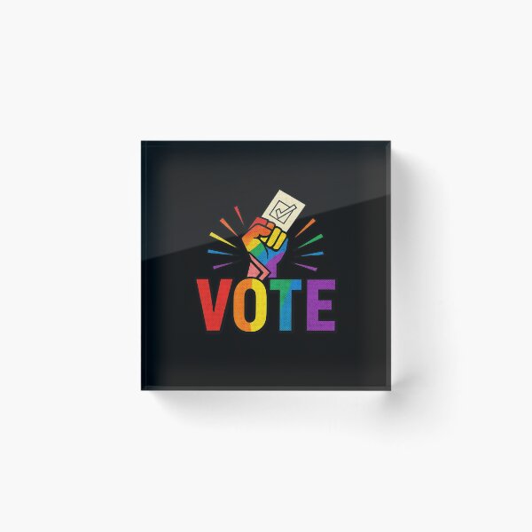 Item preview, LGBTQ Vote People Power – Pride Equality Democracy designed and sold by TEEJAMBOREE.