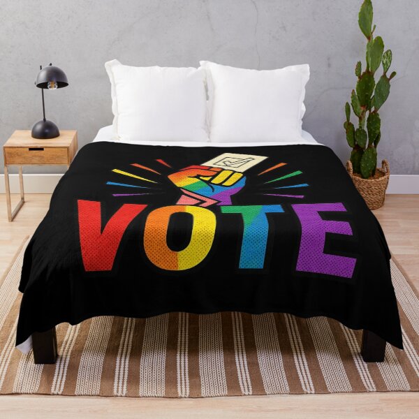 Item preview, LGBTQ Vote People Power – Pride Equality Democracy designed and sold by TEEJAMBOREE.
