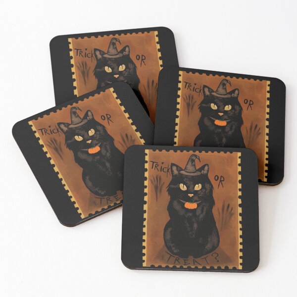 Item preview, Halloween Cat Stamp designed and sold by JuniperPineArts.