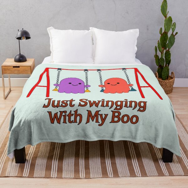 Item preview, Cute Halloween Ghost Couple Just Swinging With My Boo designed and sold by ANJ Creative Designs.