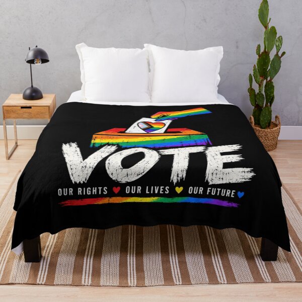 Item preview, LGBTQ Vote People Power – Pride Equality Democracy designed and sold by TEEJAMBOREE.