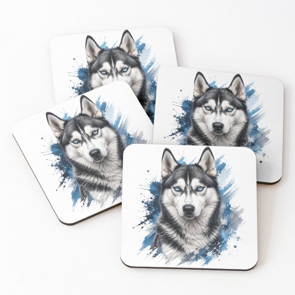 Item preview, Siberian Husky Paint Splash Animal Art Graphic T-Shirt designed and sold by CrayonStudio.