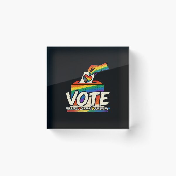 Item preview, LGBTQ Vote People Power – Pride Equality Democracy designed and sold by TEEJAMBOREE.