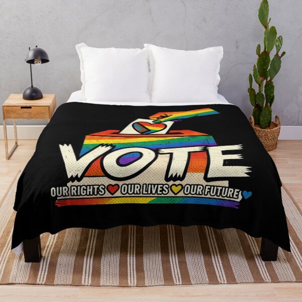 Item preview, LGBTQ Vote People Power – Pride Equality Democracy designed and sold by TEEJAMBOREE.